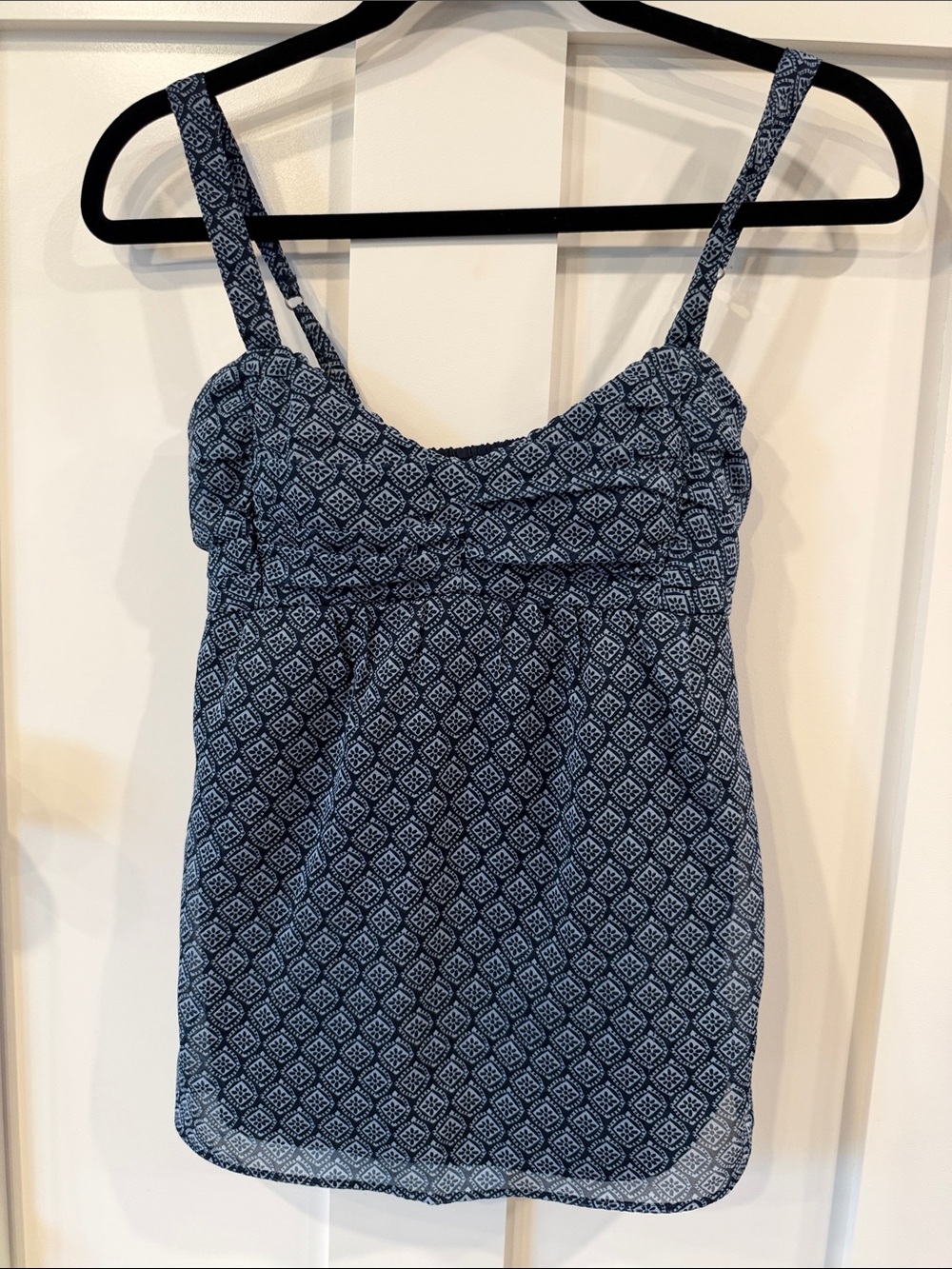 Hollister Navy Blue Patterned Tank